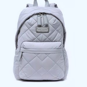 Marc Jacobs NWT Quilted Nylon Backpack Ghost Gray
